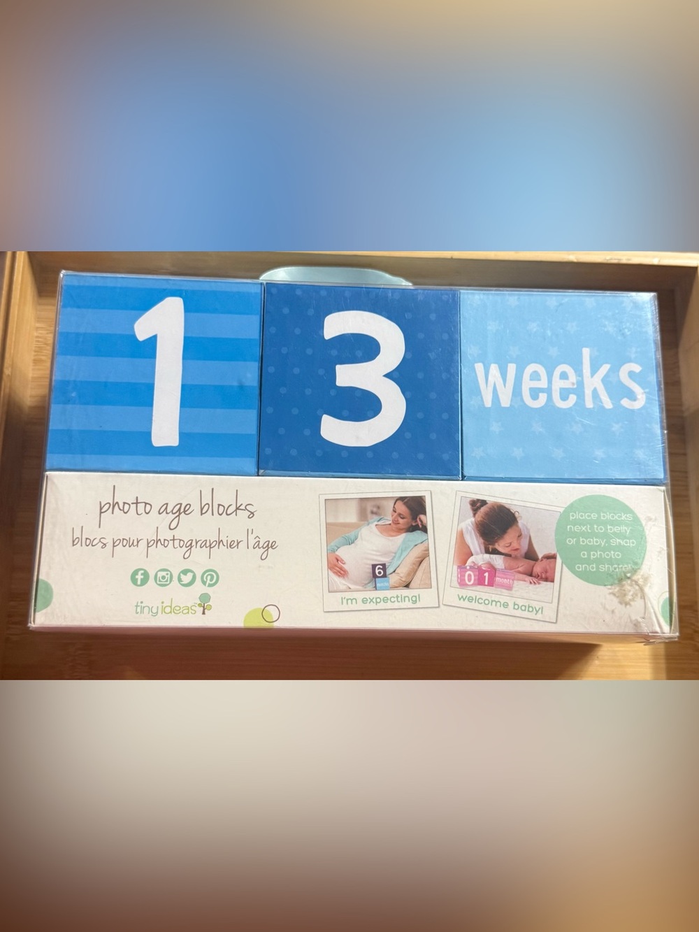 Tiny Ideas Photo Age Blocks Infants Baby Photography Milestones